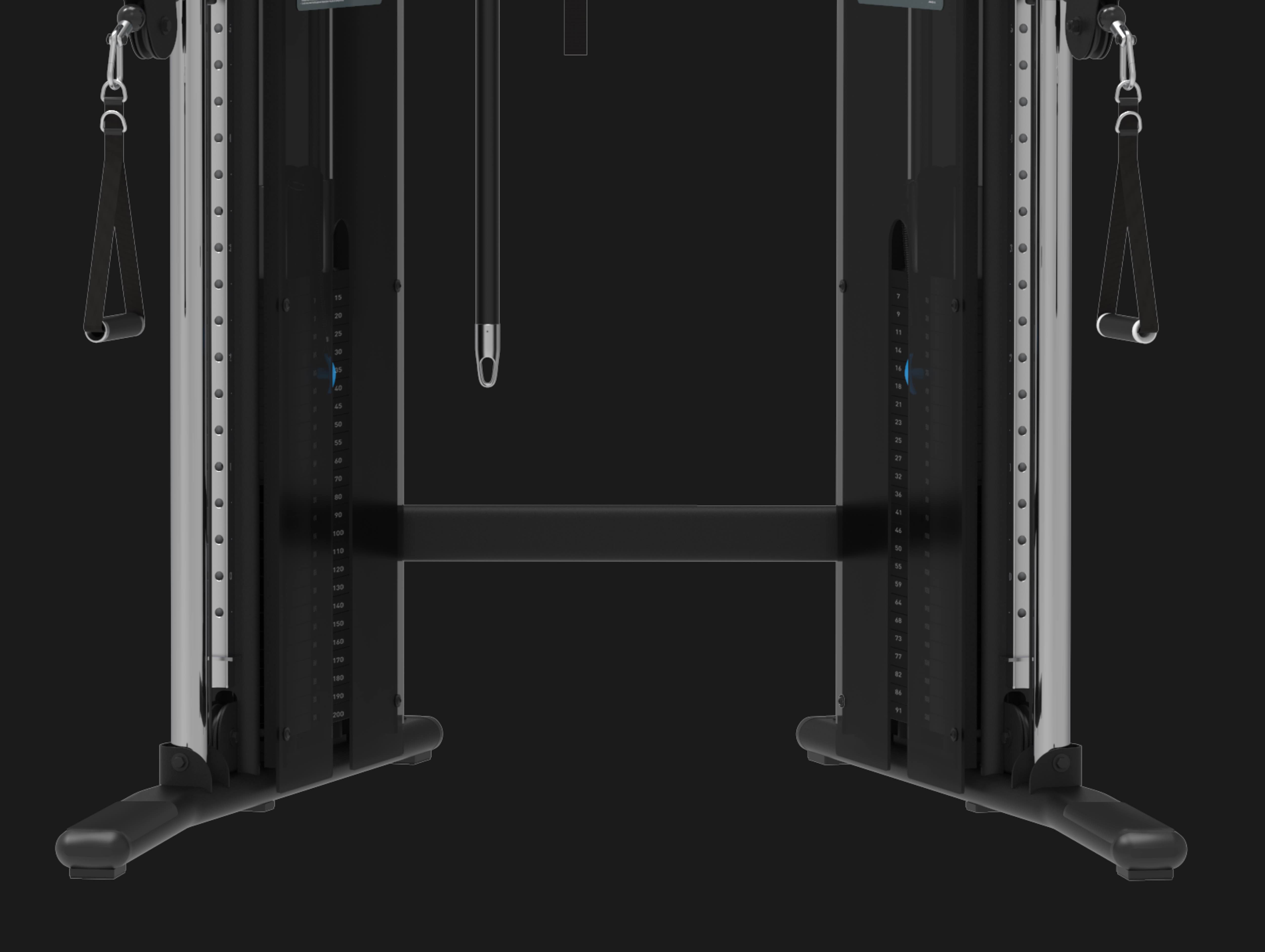 Compact footprint of Precor FTS Glide functional strength training system for your home