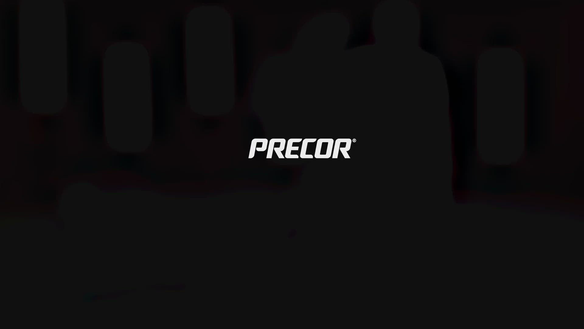Load video: exercisers jogging and exercising on Precor ellipticals