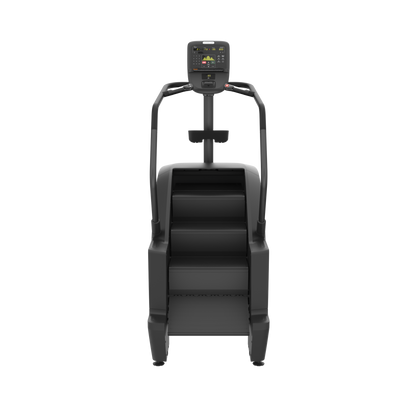 Precor SCL 835 stairclimber exercise machine with P31 console in black pearl back view of step mill