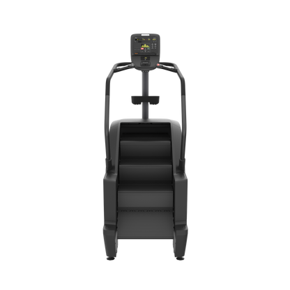 Precor SCL 835 stairclimber exercise machine with P31 console in storm grey back view of step mill