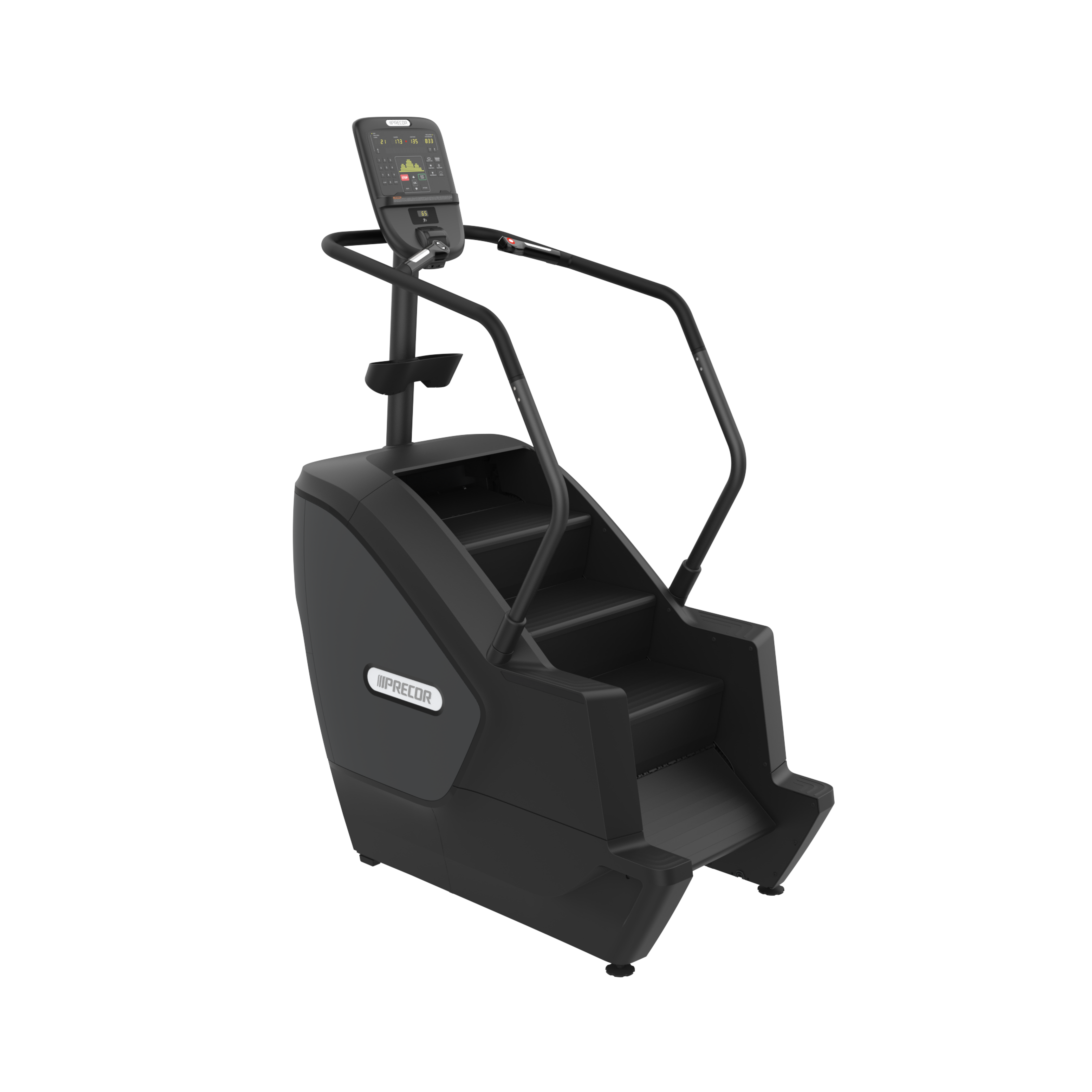 Precor SCL 835 stairclimber exercise machine with P31 console in black pearl back view