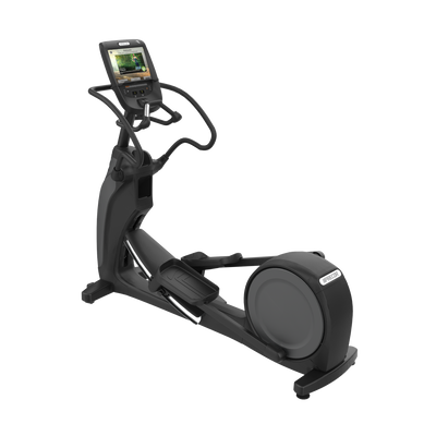 Precor EFX 883 elliptical with fixed arms and P82 console in black pearl