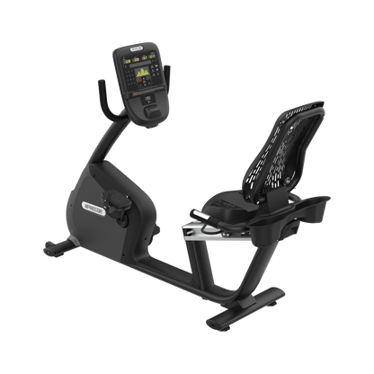 Precor RBK 835 recumbent bike with P31 console in black pearl