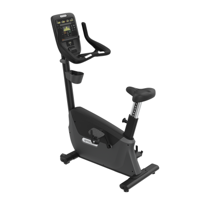 Precor UBK 635 upright bike with P31 console in black pearl