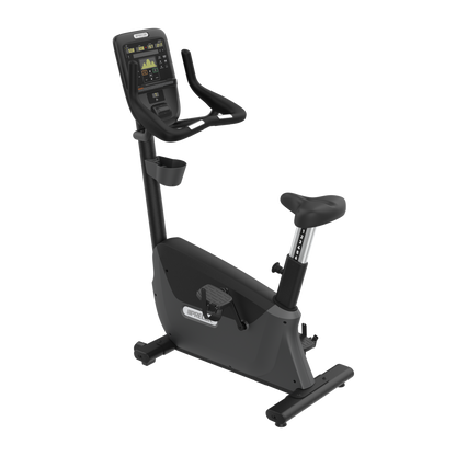 Precor UBK 635 upright bike with P31 console in black pearl