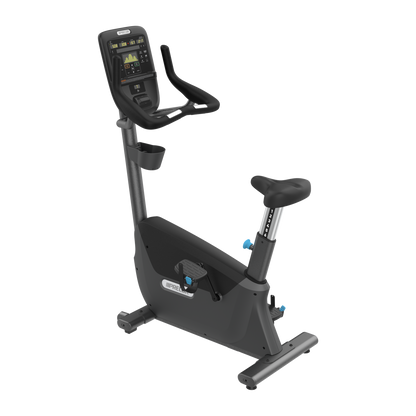 Precor UBK 635 upright bike with P31 console in storm grey