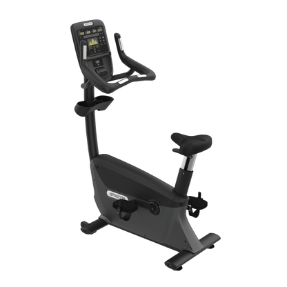 Precor UBK 835 upright bike with P31 console in black pearl