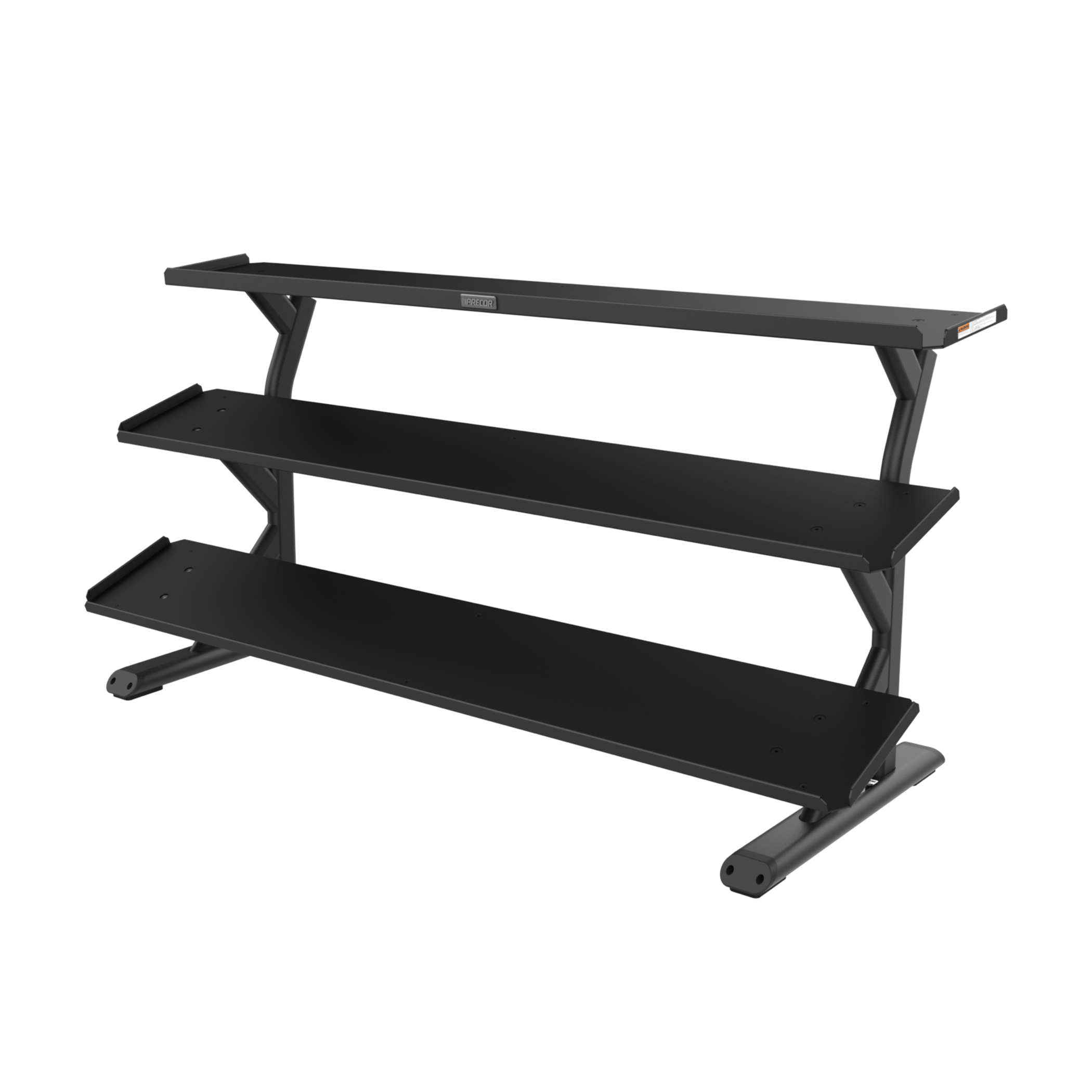 Precor 3 tier 15 pair dumbbell rack for weight storage