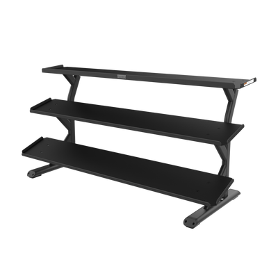 Precor 3 tier 15 pair dumbbell rack for weight storage