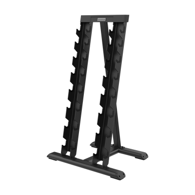 Precor vertical dumbbell rack for weight storage