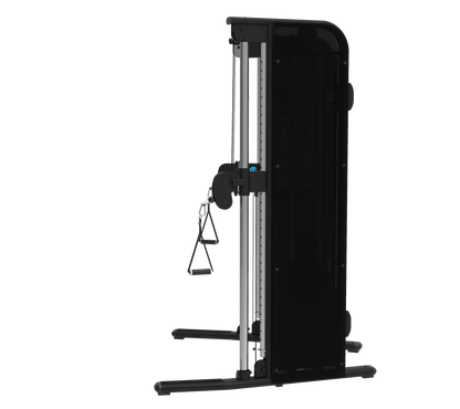 Side view of a Precor black FTS Glide Functional Strength Training System 